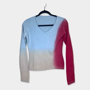 BRUNO MANETTI Cashmere Sweater IT 44 (M) Multicolor Cream Red Blue Pre-Owned